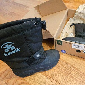 Kamik Children's Rocket snow boots in Black, Little Kid size 12